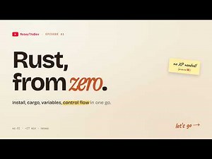 Rust from Zero #1: setup, variables, functions, loops