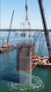 “Building Bridges in the water?! 🌊 | Engineering Secrets Revealed”#short.