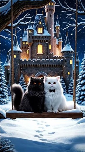 "Magic in the Snow: A Tale of Two Kitties"
