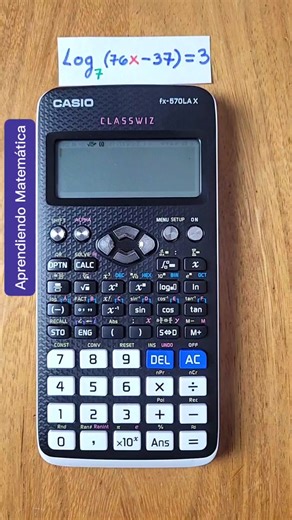 ECUACIÓN LOGARÍTMICA con la CALCULADORA 🤔 #aprendiendomatematica #aprendiendoentiktok #calculadora #casio