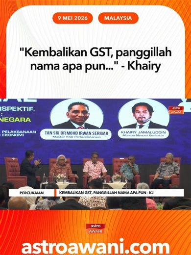 Khairy berkata, sistem Cukai Jualan dan Perkhidmatan (SST) tidak mampu memberikan hasil yang mencukupi kepada negara, khususnya ketika berdepan situasi luar jangka seperti pandemik COVID-19 atau konflik geopolitik di Asia Barat.#AWANInews