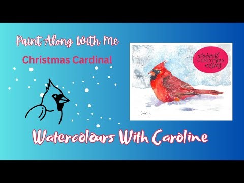 Christmas Cardinal in Watercolour