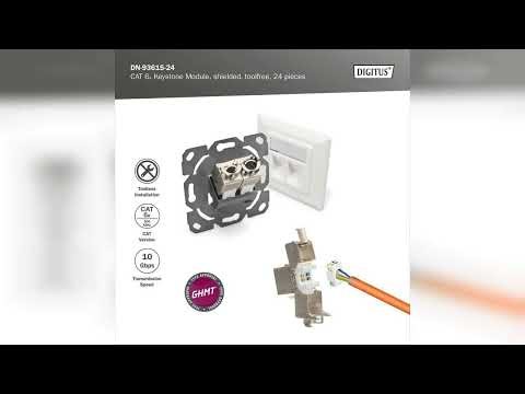 Rezension: DIGITUS Keystone-Modul Cat-6A Geschirmt - 24 Stück - RJ45-Buchse - 500 MHz 10GBase-T -...