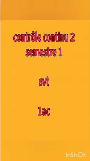 Contrôle 2 semestre 1 svt 1ac