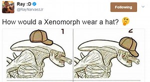 Another internet debate: How would an Alien wear a hat?