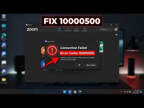 How to Fix Zoom Error Code 10000500 | Easy Connection Fix