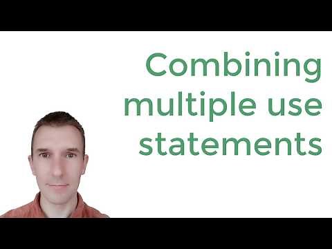 PHP namespaces 8/10: Combining multiple use statements