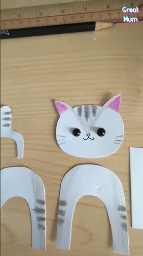 Easy pop up animal craft｜Pop up Cat DIY