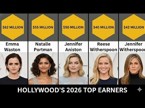 Top 50 Highest Paid Hollywood Actresses 2026 | Celebrity Top Earners