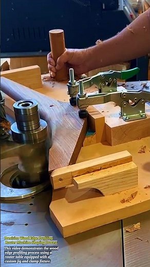 Precision Wood Edge Profiling – Router Machine Shaping Process