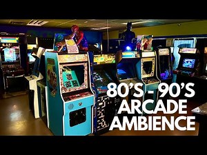 80’s 90’s Arcade Relaxing Experience with Ambient Background Noise Sounds
