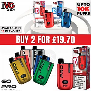 IVG PRO 10K Vape Kit – 10000 Puffs, 12ml Nic Salt 20mg Strength | eBay UK