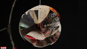 Paper Ball Christmas Ornament,how to make Paper Ball Christmas Ornament