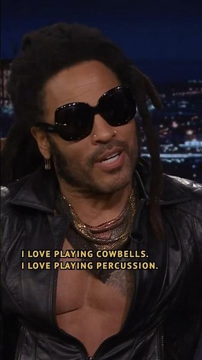 #LennyKravitz needed More Cowbell in Blue Electric Light! #FallonTonight #JimmyFallon