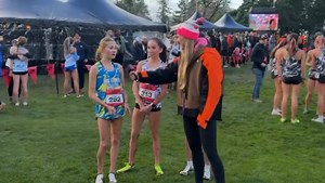 Interviews at NXN of top three Girls in Girls champs race! December 6, 2025, Glendoveer Golf course, Nike Nationals, interviews by Runnerspace! The top three dueled hard to the finish! #crosscountryrunning, #girlscrosscountry, Video by Brian Eder @cameraathletica for RunBlogRun, #nikecrossnationals, #nikerunning, #nike , #nikerunningclub | RunBlogRun