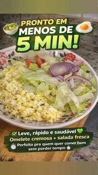 🥗 Refeição de baixa caloria pronta em 5 minutos | Receita rápida, saudável e prática