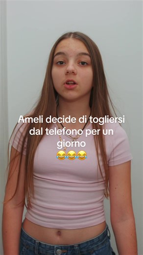 Ameli decide di togliersi dal telefono per un giorno 😂😂😂 #13enne ascolta nuova canzone di Ameli “tredici enne”