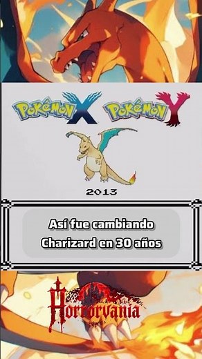 ¡Así fue cambiando Charizard en 30 años de videojuegos de Pokémon!