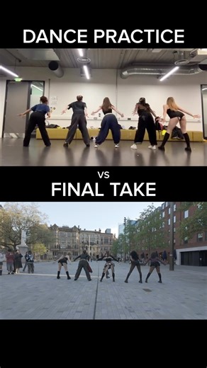 DANCE PRACTICE vs FINAL TAKE… which one do you like more? #shorts #dance #buttons