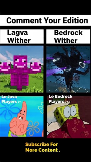 "Lagva Wither Vs Bedrock Wither 💀"#Usa #minecraft #usashorts