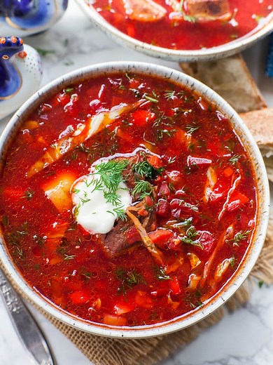 Classic Beef Borscht Recipe (video)