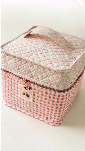 Cutie Cube Bag | Sunsetridge Fabric | Sewing Bag Tutorial