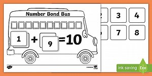 Number Bond Bus to 10 Activity