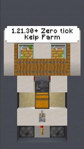 ★ 1.21.30+ Zero Tick Kelp Farm Minecraft Bedrock