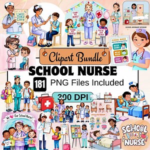 181school Nurse Clipart,watercolor Nurse Clipart PNG Bundle,nursing PNG Nurse Sublimation,cute Nurse,nurse,medical Clipart,nurse Png,medical - Etsy
