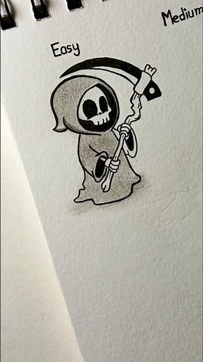 How to draw Grim reaper tutorial 💀 #shorts