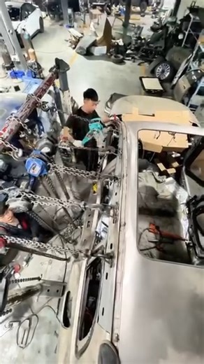 Crashed Car Repair Process! Huawei Aito M7! #mechanic #mechanicjames #automotive #repair #restoration #viral #shorts #reels | Mechanic James Team
