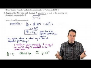 Math150/151: Section 3.8 Exponential Growth and Decay (1 of 5)