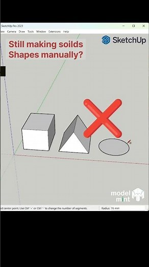 Create 3D Shapes in SketchUp Instantly 😲 | Place Shapes Tool!"