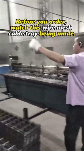Watch the whole production process of wire mesh cable tray right here #WireMeshCableTray #CableTray