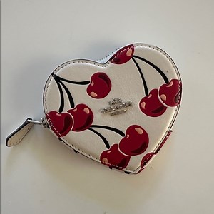 Coach Cherry Heart Coin Purse
