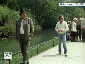 1982 startet im Ersten die Serie „Meister Eder und sein Pumuckl“. Gustl Bayrhammer brillierte als Meister Eder, auch ohne den Kobold bei den Dreharbeiten sehen zu können. | BR24