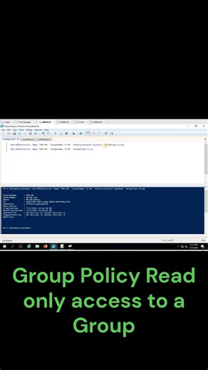 Group Policy Read only access to a Group#techvideo #powershell #Group Policy