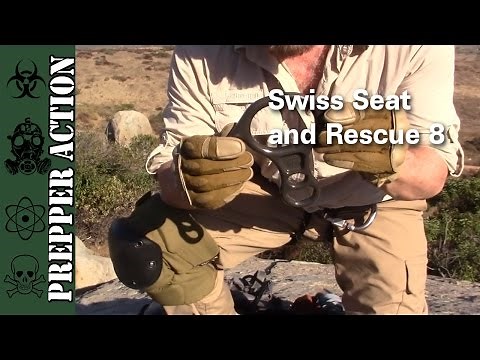 Rappelling with the Swiss Seat and rescue 8