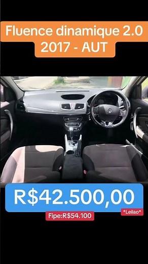 Apresentamos o Renault Fluence Dynamique 2.0 Automático 2017, equipado com GNV 5ª geração