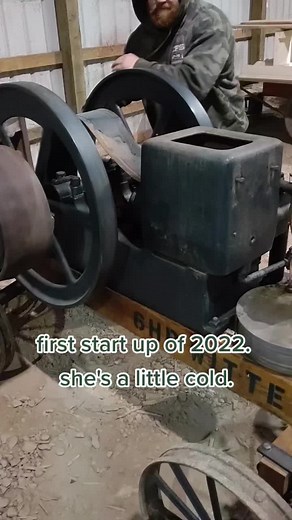 6hp headless Witte. #coldstarts #hitandmiss #engine #flywheel #farm #oldschool #museum