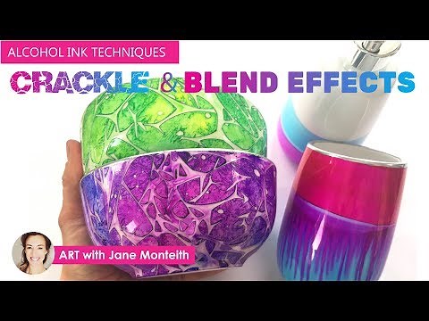 Crackle & Blend Alcohol Ink Techniques on Ceramics