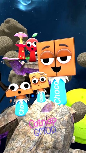 Space adventures of Sprunki OC Apple Casi Claire and Azuri all phases in Gmod #sprunki #oc #gmod