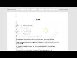 Creating a Block Letter Memo on Microsoft Word