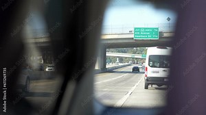 Driving on highway in California in 4k slow motion 60fps