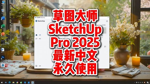 草图大师 SketchUp Pro 2025 最新中文安装包下载安装，永久使用。