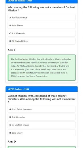 Composition and members of the Cabinet Mission