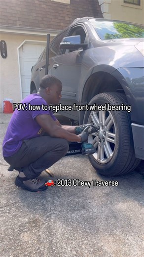 Lawrence Omodele on Instagram: "Changing a wheel bearing is crucial for a smooth and safe ride. Listen for humming or grinding noises while driving — it could be a worn bearing! Always double-check your work. Level up your grind with gear from @bruntworkwear"