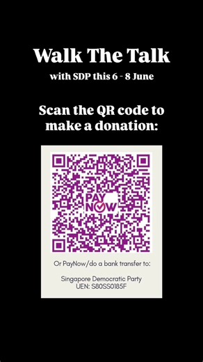 From the city to the heartlands, across tarmac and beaten trails, Dr Chee is walking not for himself, but for the people of Singapore. For those who feel unheard. For those who still believe Singapore can be fairer and more compassionate. This isn't just a walk. It's a movement. 🗳️ Donate to power our movement. 🤝 Join us as a member because your voice matters more than ever. ✊ Become an SDP Changemaker and help shape a better tomorrow. ✍ Sign our petition to demand a fair and accountable elect