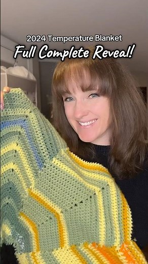 2024 Temperature Blanket Complete Reveal! #crochetblanket #temperatureblanket #crochet