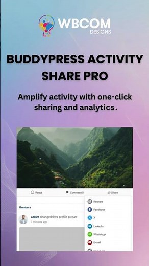 Expand Your Community Reach Instantly | BuddyPress Activity Share Pro #wordpress